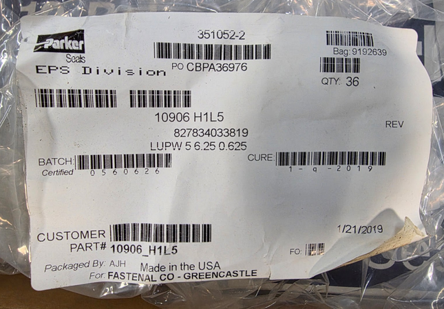 10906 H1L5 Parker High Misalignment Rotary Shaft Clipper Oil Seal - getexcess