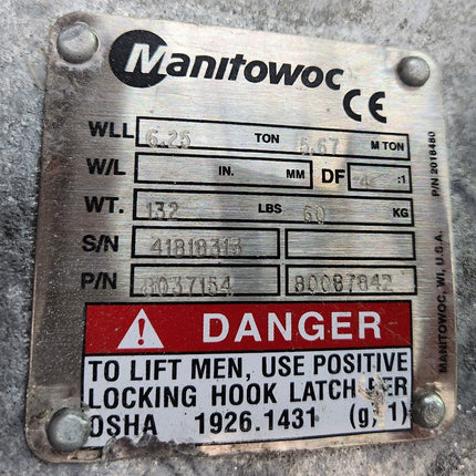 McKissick Crosby 6 ¼ 6.25 Ton Boom Hook Block Downhaul Headache Ball Crane