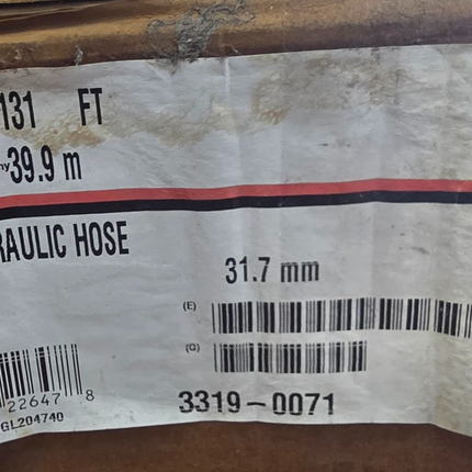 70121 Gates 3319-0071 20G3H Hydraulic Hose 1 1/4" 131 feet GLX Coupling