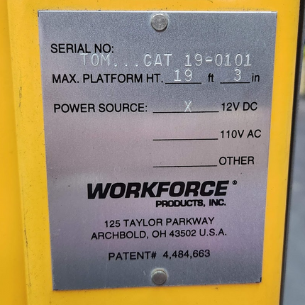 19' Man lift Bil-Jax Workforce Electric Manlift Model CAT-19 - getexcess