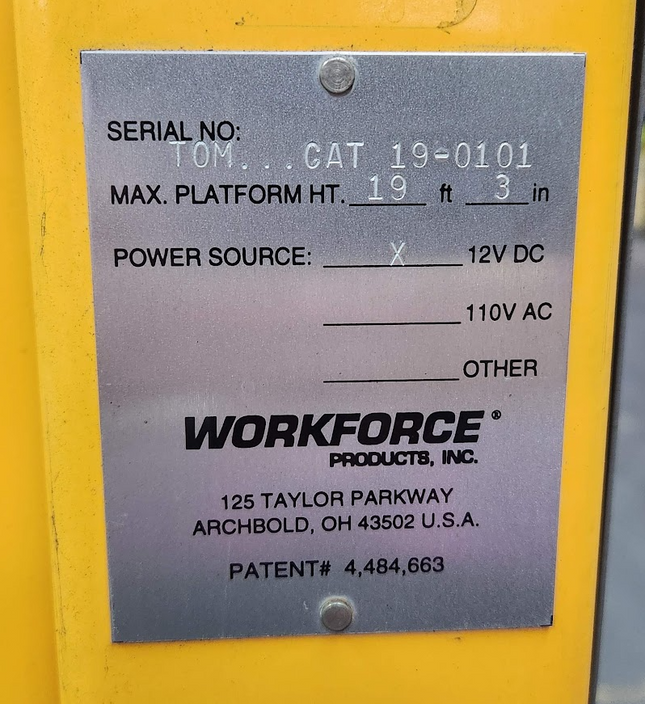 19' Man lift Bil-Jax Workforce Electric Manlift Model CAT-19 - getexcess