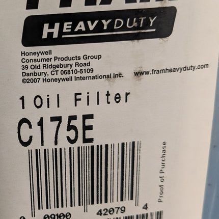 Oil Filter Fluid Element C175E Cummins Navistar 2940-00-316-1413