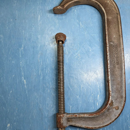 USED J.H. Williams 404 Forged Steel C G Clamp 12" Jaw 6" Throat