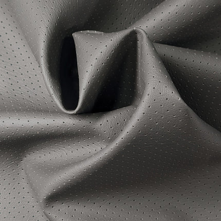 Perforated Vinyl Charcoal Gray Automotive Marine Seat Interior Fabric Upholstery 1YD