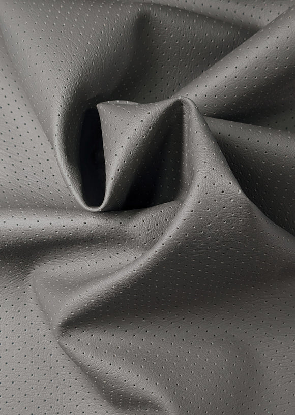 Perforated Vinyl Charcoal Gray Automotive Marine Seat Interior Fabric Upholstery