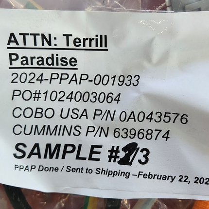 10078999 EV Charging Charger Cable Assy Cummins 6396874