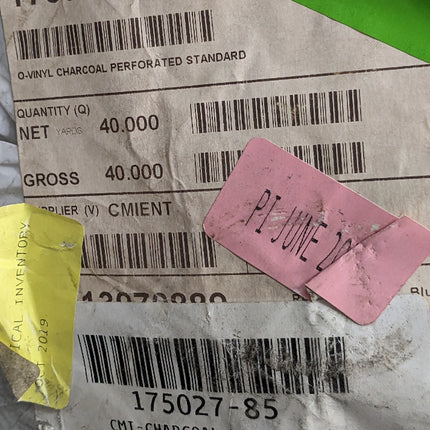 Perforated Vinyl Charcoal Gray Automotive Marine Seat Interior Fabric Upholstery 1YD