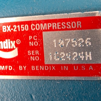 107526 X Bendix BX-2150 Air Compressor Remanufactured