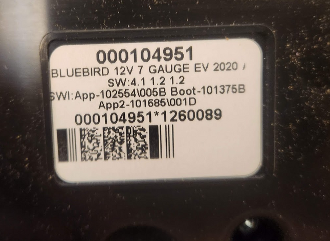 Genuine OEM 10069519 Blue Bird Bus Dash Instrument Cluster 000104951 - getexcess