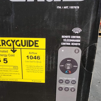 Artika Edwin 23" LED Chandelier Ceiling Fan Fandelier Black OPEN BOX