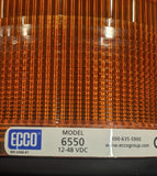 ECCO 6550A Low Profile Amber Strobe Light Flashing Pipe Mount 12-48 VDC