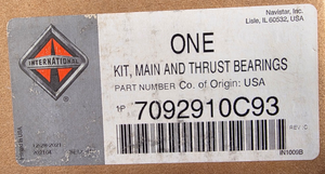 Navistar International MAXXFORCE 13 Engine Main and Thrust Bearing Kit 7092910C93
