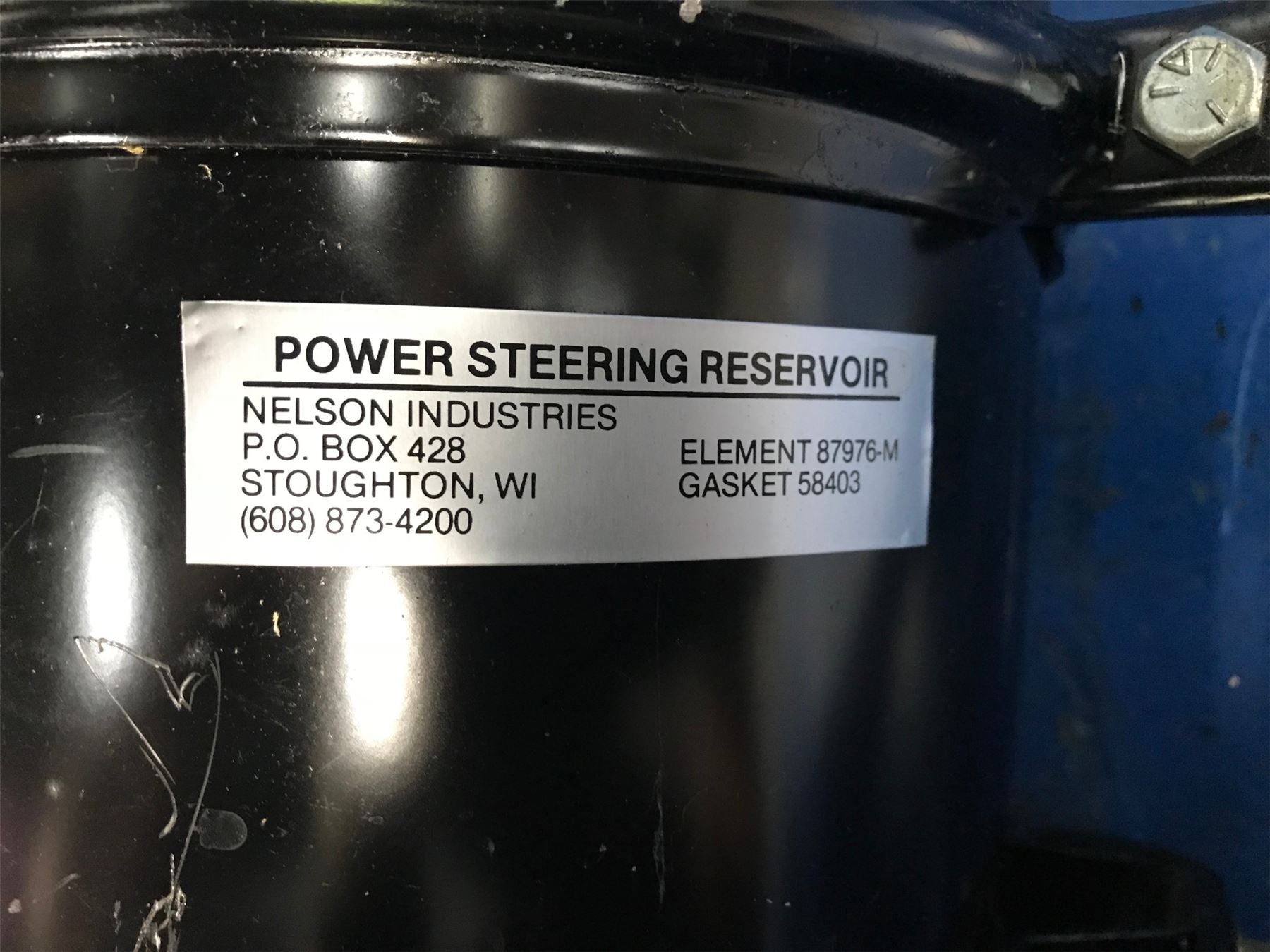Power Steering Reservoir w/ Valve and Bracket Nelson Element 87976 