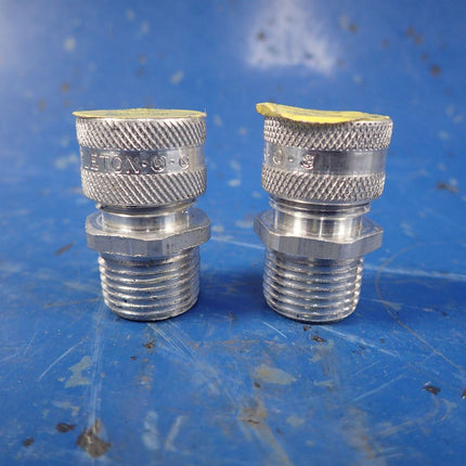 LOT OF (2) 1/2" Aluminum Straight Liquidtight Strain Relief Appleton CG-3150 - getexcess