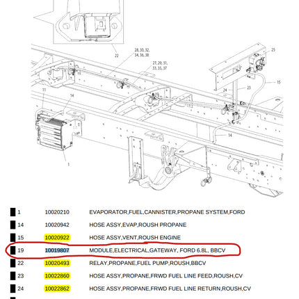 Blue Bird Gateway Module Relay Smart Roush Cleantech Ford 6.8L BBCV P11BB-03P200-AC