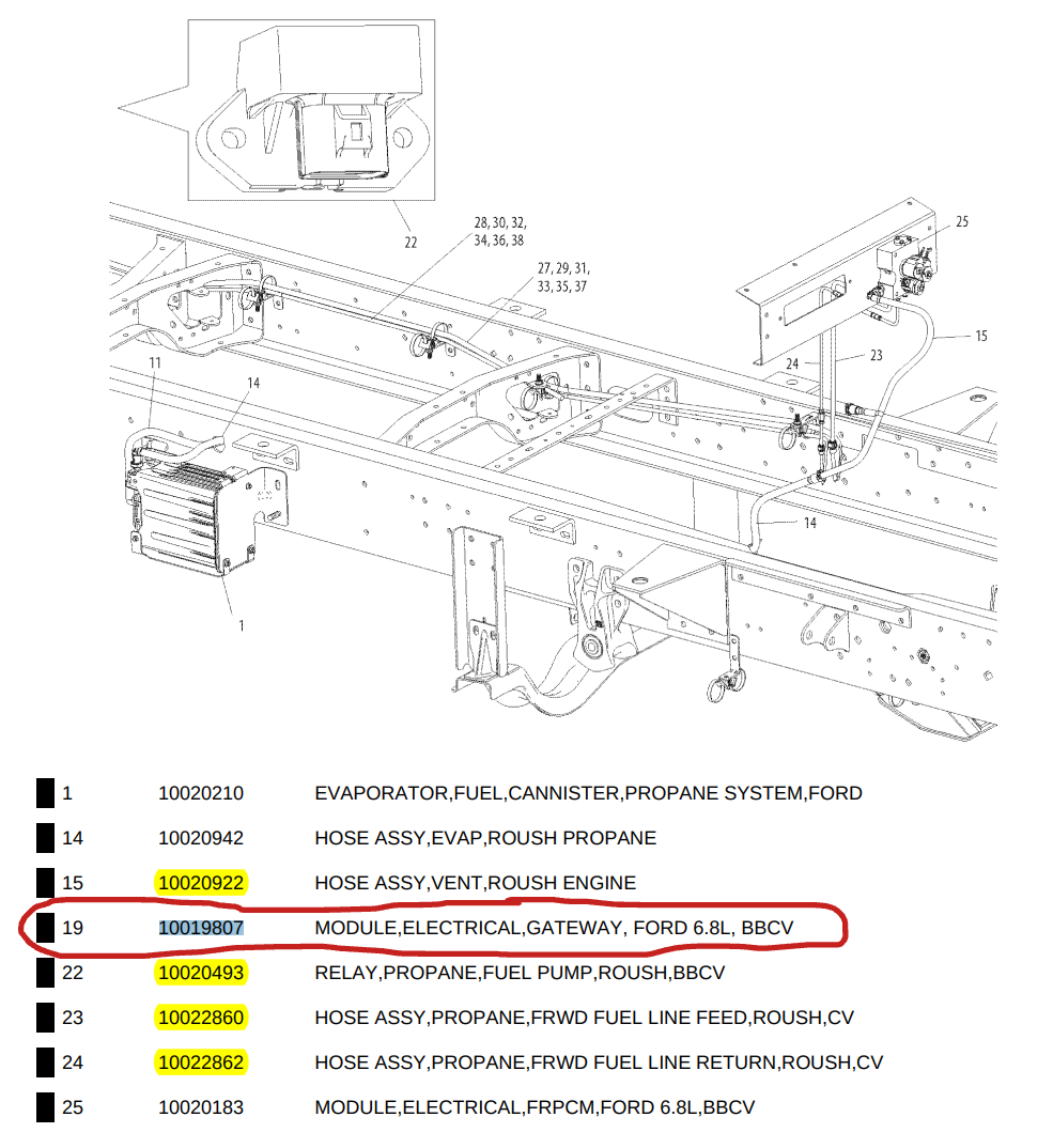 Blue Bird Gateway Module Relay Smart Roush Cleantech Ford 6.8L BBCV ...