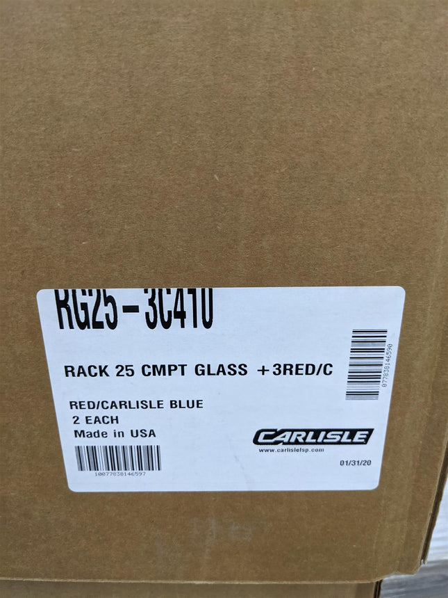 CASE OF (2) OptiClean 25-Compartment Divided Glass Rack RG25-3C410