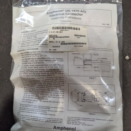 Connector Plug Coaxial 9.65" 5935011463413 ANTRC170 LGM30 Military