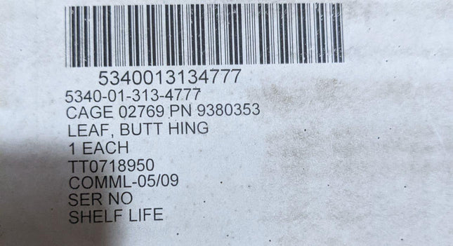 Leaf Butt Hinge 9380353 Military 5340013134777