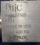 DMIC Suction Ball Valve #12 SAE 3/4 Aluminum 600psi Two-Way BVAL-0750S-4321