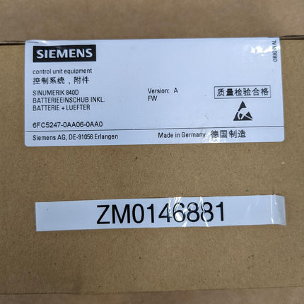 Siemens 6FC5 247-0AA06-0AA0 Battery Plug-in Unit with Battery & Fan