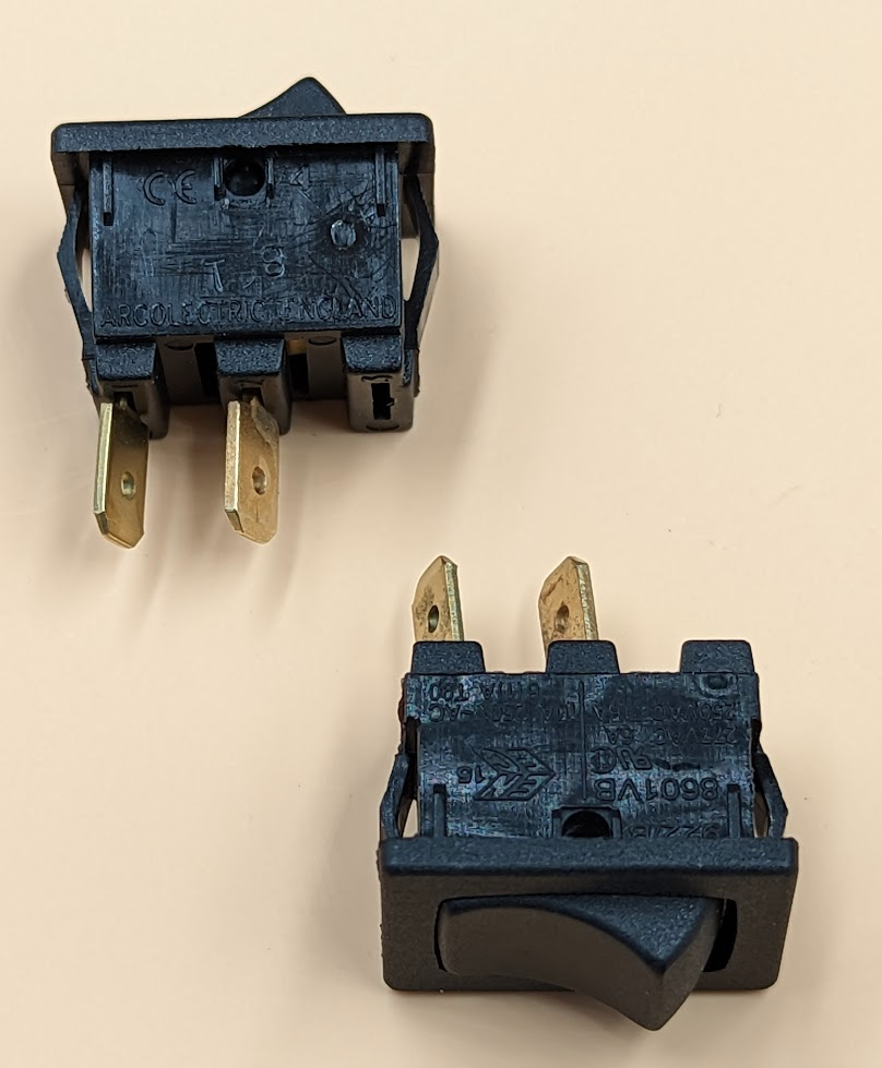 LOT of (10) Arcoelectric 8601VB Miniature Rocker Switch Momentary (ON ...