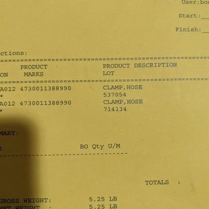 Hose Clamp 591B1-128 Military 4730011388990