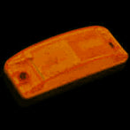 RoadPro 6" x 2" Light 2-Prong Grote Connector Amber Lens White Base - getexcess