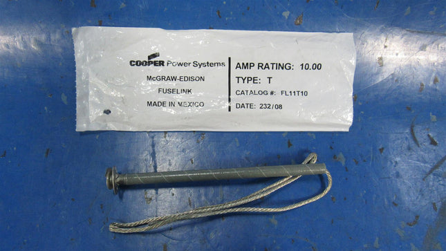 Cooper Power Systems FL11T10 Fuse Link T 10A Slow Speed Fuselink Edison