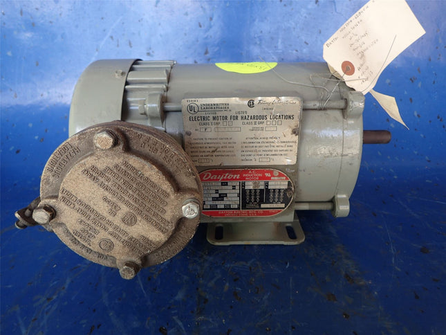 Used 3-Phase AC Induction Motor 3/4 HP Dayton 3N369H - getexcess