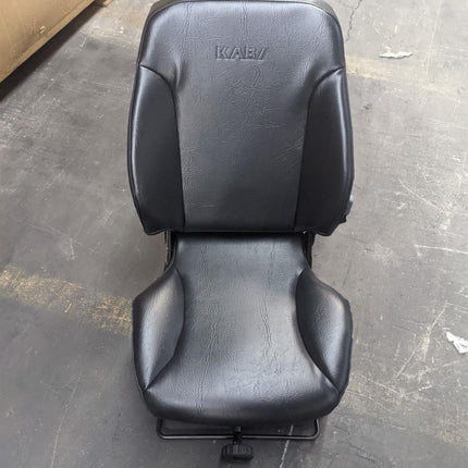 KAB Sentinel Wide Mounting Off Road Equipment Seat Mechanical Suspension Mid Back Black Vinyl