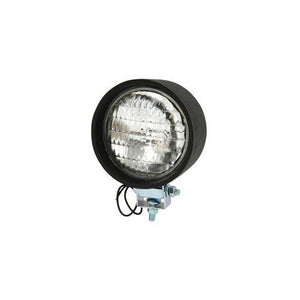 RoadPro RP-5401 Clear 4" 12V Black Housing Round Sealed Utility Light - getexcess