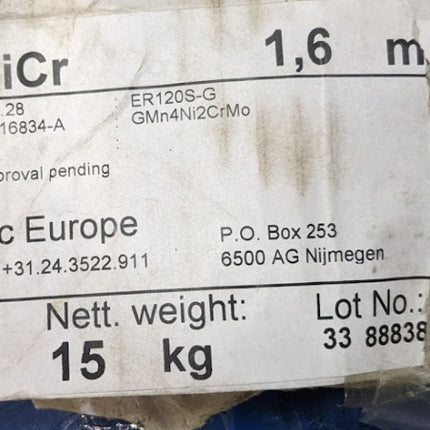 Lincoln Electric Solid MnMo Alloyed Mig Welding Wire 15Kg Spool 1.6 mm Dia