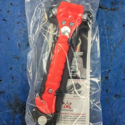 Original Life Hammer Escape Hammer (Orange) Shatters Tempered Car Glass Cuts Seat Belts