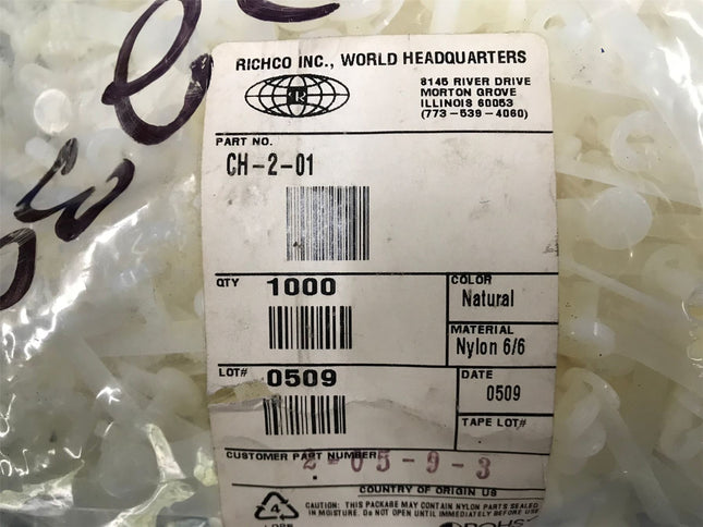 LOT OF (1000) Nylon Cable Managers Richco CH-2-01 - getexcess