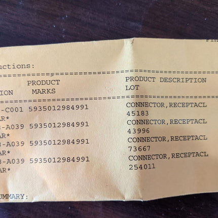 SINCGARS Electrical Receptacle Connector NOS MIL-SPEC 27 Pin Circular 5935012984991