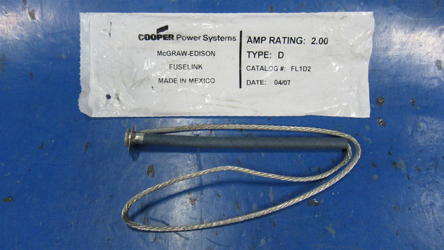 Cooper Power Systems FL1D2 Fuse Link D 2A Very Slow Speed 23"