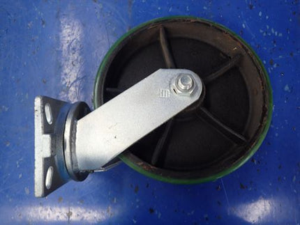 HD Steel Caster Wheel Greaseable Bearings Mount 10" DIA 2.5" W - getexcess