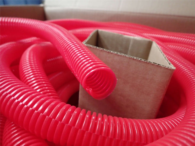 Corrugated Split WIre Loom Tubing 3/4" X 550' Red Drossbach 034PERSX0000XZS