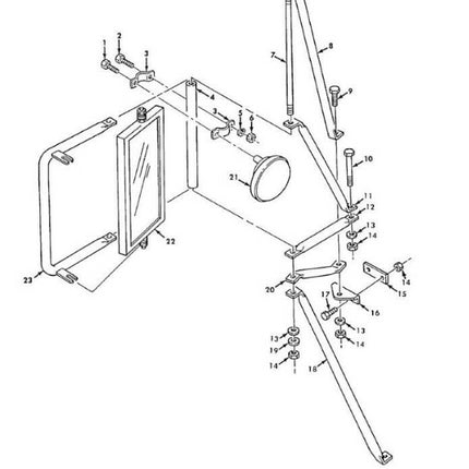 Mirror Mounting Bracket 5 2.5 Ton 12255998 5340010835406 Semi and Military Truck
