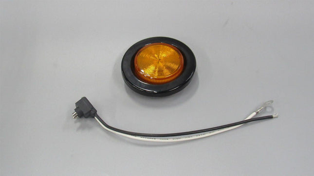 2" Round Amber  LED Trailer Marker Lights Stop Tail Turn Rear Park 2 Pin