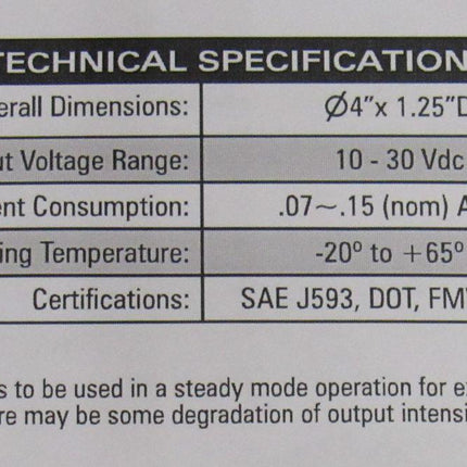 4" Round White Clear LED Lights  Marker Backup Reverse Tail Truck Trailer