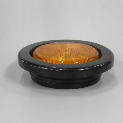 2.5" Round Amber LED Trailer Marker Lights Stop Tail Turn Rear Park 2 Pin