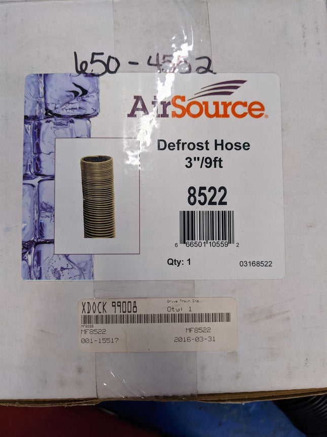 Defrost Hose 3" x 9' for Heavy Duty Trucks AirSource 8522