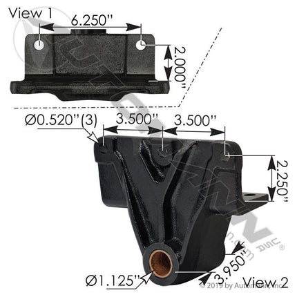 Leaf Shackle Hanger Rear of Front Automann MW16921