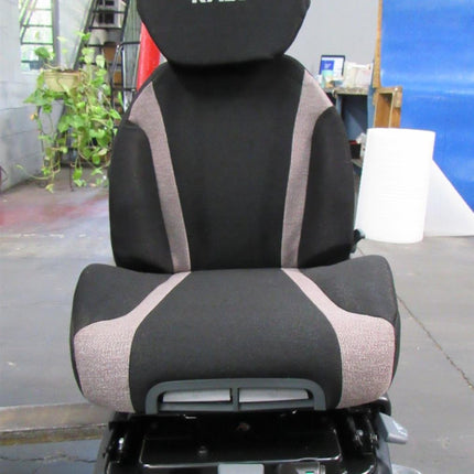 DAMAGED Air Seat KAB 85K6 800 Series Heavy Duty Off Road Agricultural Low Back Black Grey Cloth