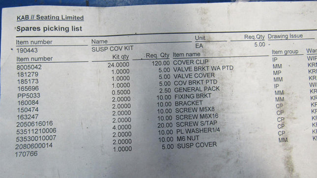 KAB Suspension Cover Kit 551