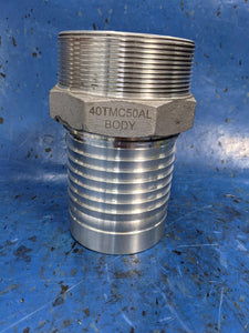 Male NPT Casting with Octagon 4" Aluminum PT 40TMC50AL