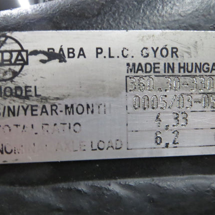 Raba Axle Complete Model 360.30-3300 4.33 Ratio 6.2 Ton