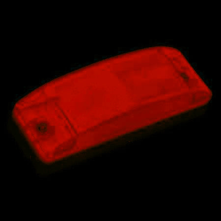 RoadPro 6" x 2" Light 2-Prong Grote Connector Red Lens White Base - getexcess